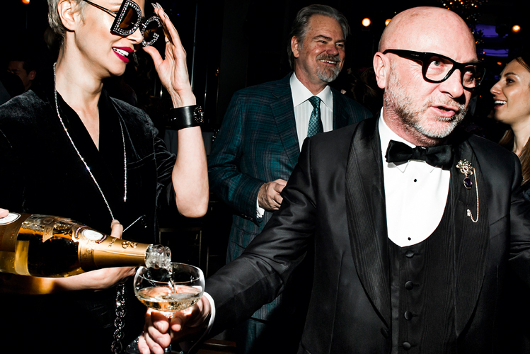 Das Foto zeigt Modedesigner Domenico Dolce bei einer seiner Shows.