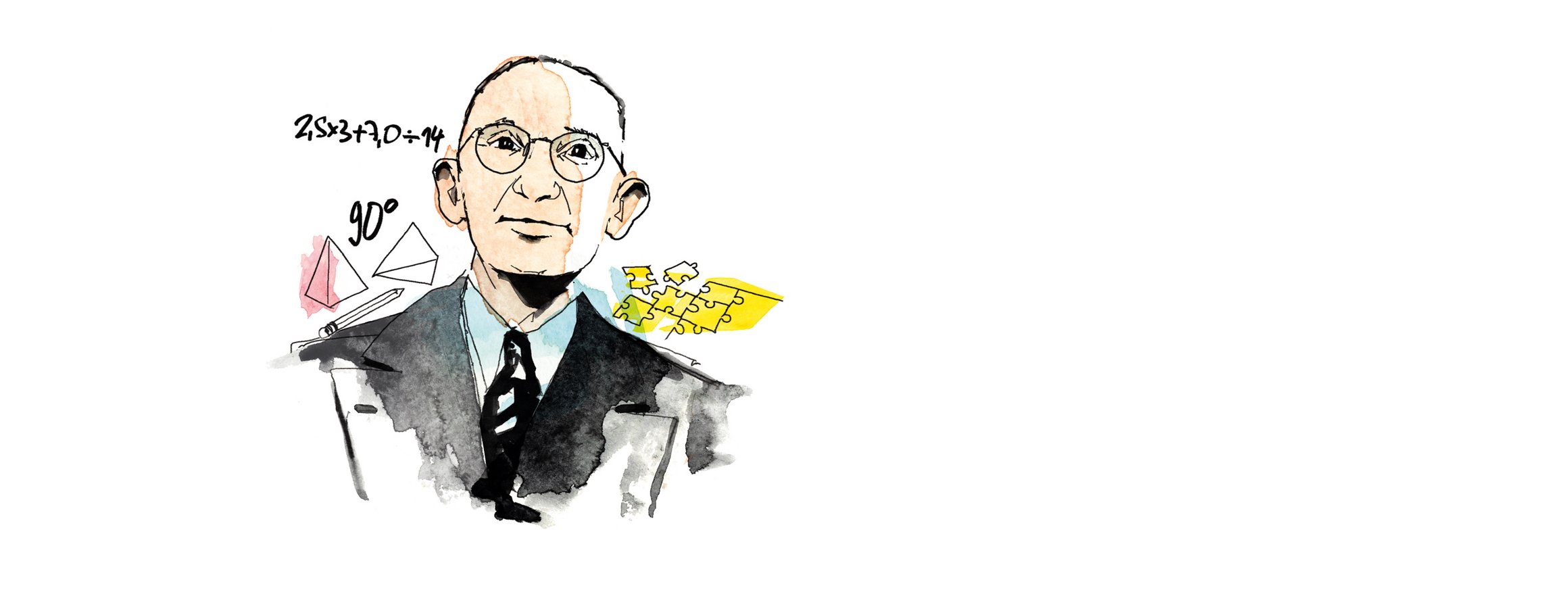 Die Illustration zeigt den Forscher Louis Thurstone