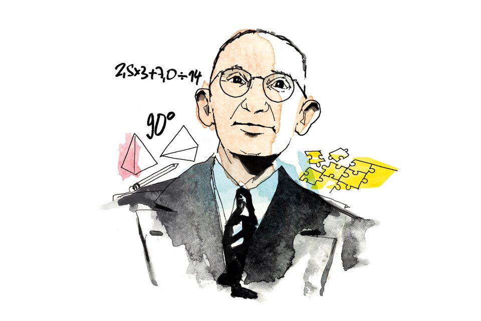 Die Illustration zeigt den Forscher Louis Thurstone