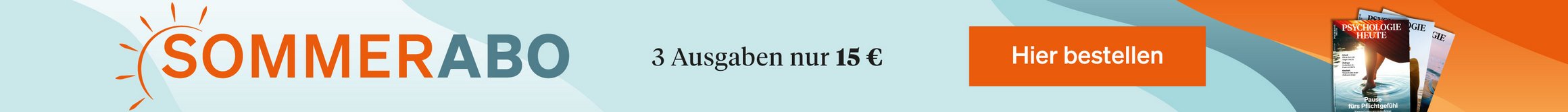 Psychologie Heute Sommerabo - Drei Ausgaben nur 15 €