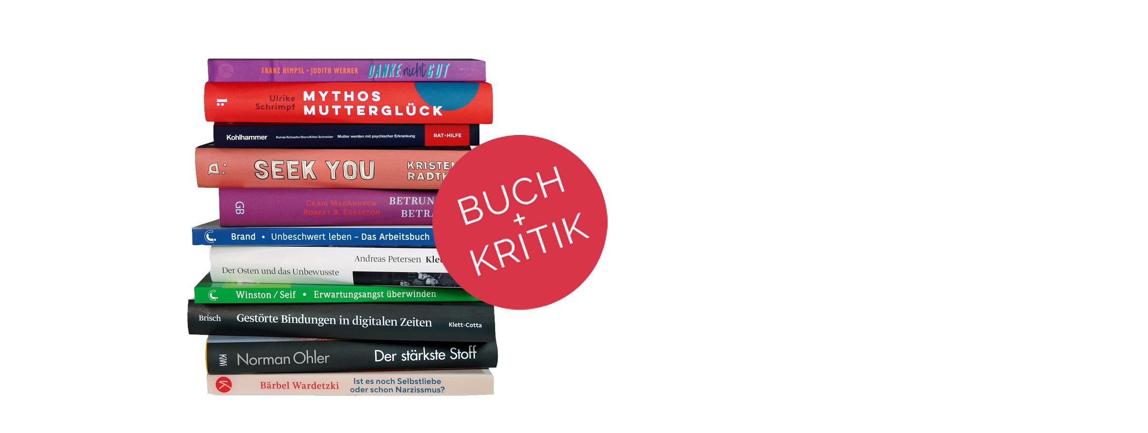 Ein Bücherstapel mit den Büchern, die in Ausgabe 7/2024 vorgestellt werden