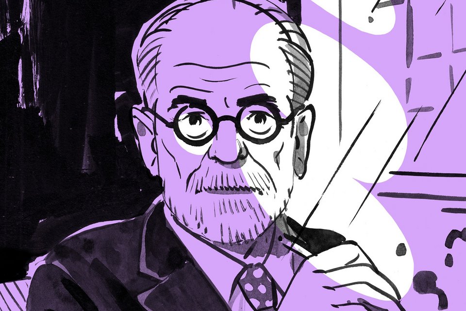 Die Illustration zeigt Sigmund Freud