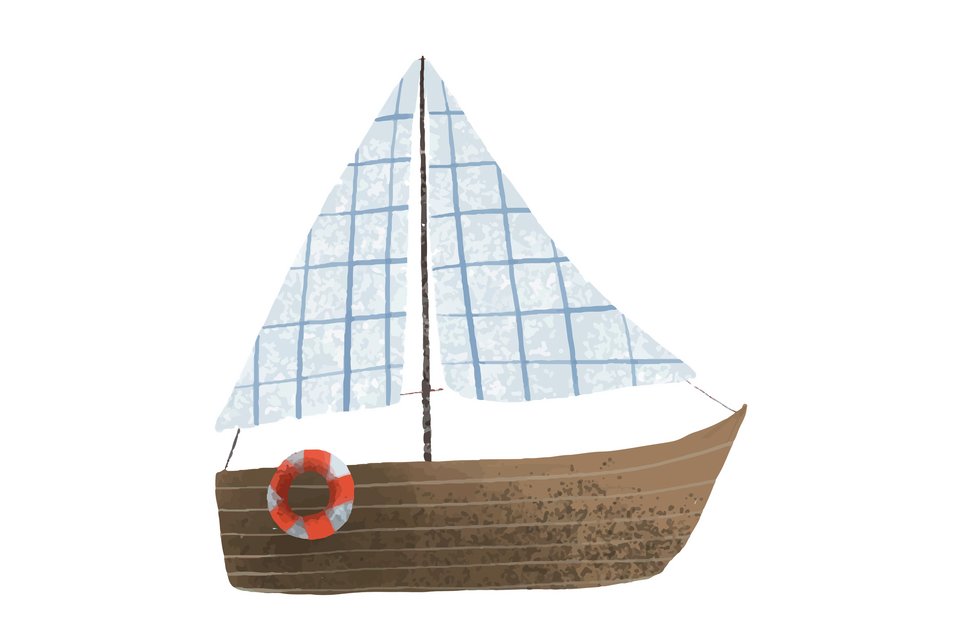 Ein Segelboot