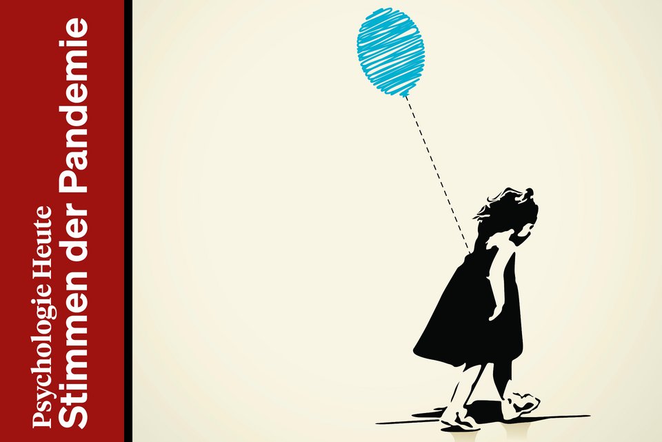 Die Illustration zeigt ein kleines Mädchen mit Luftballon, das traurig wegläuft.
