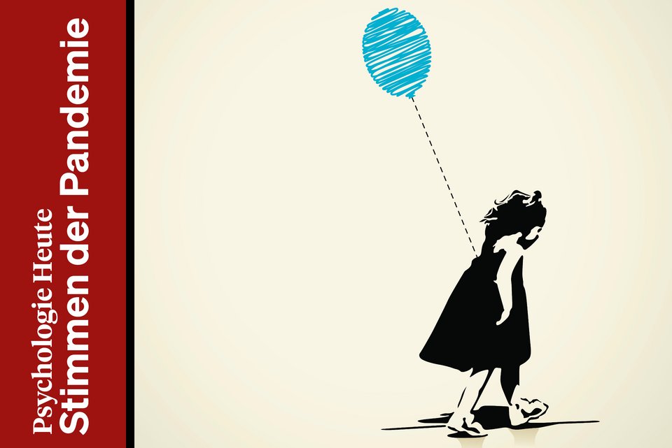 Die Illustration zeigt ein kleines Mädchen mit Luftballon, das traurig wegläuft.