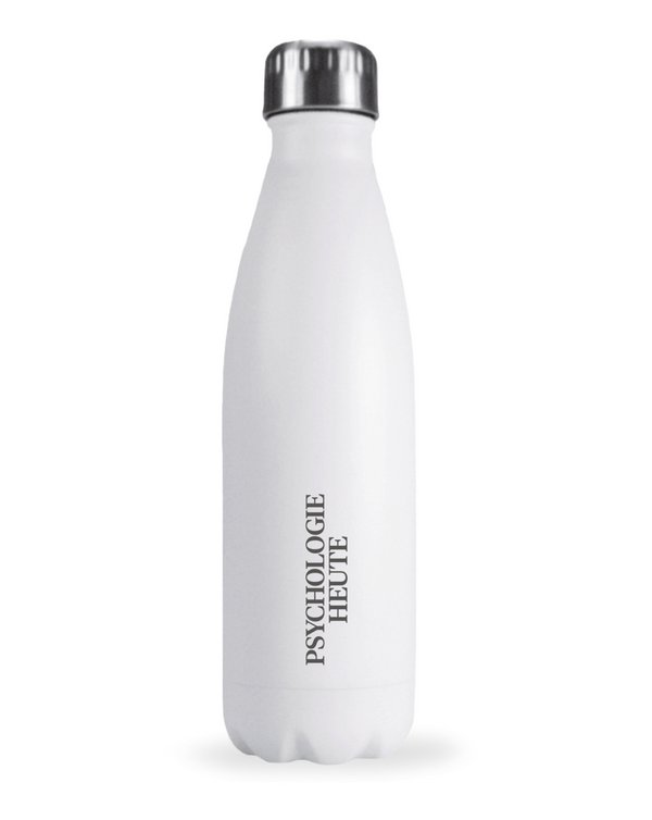 Thermosflasche aus 18/8-304 Edelstahl, 500 ml, weiß, doppelwandig mit Isolierung: hält bis zu 12 Stunden warm und 24 Stunden kalt.