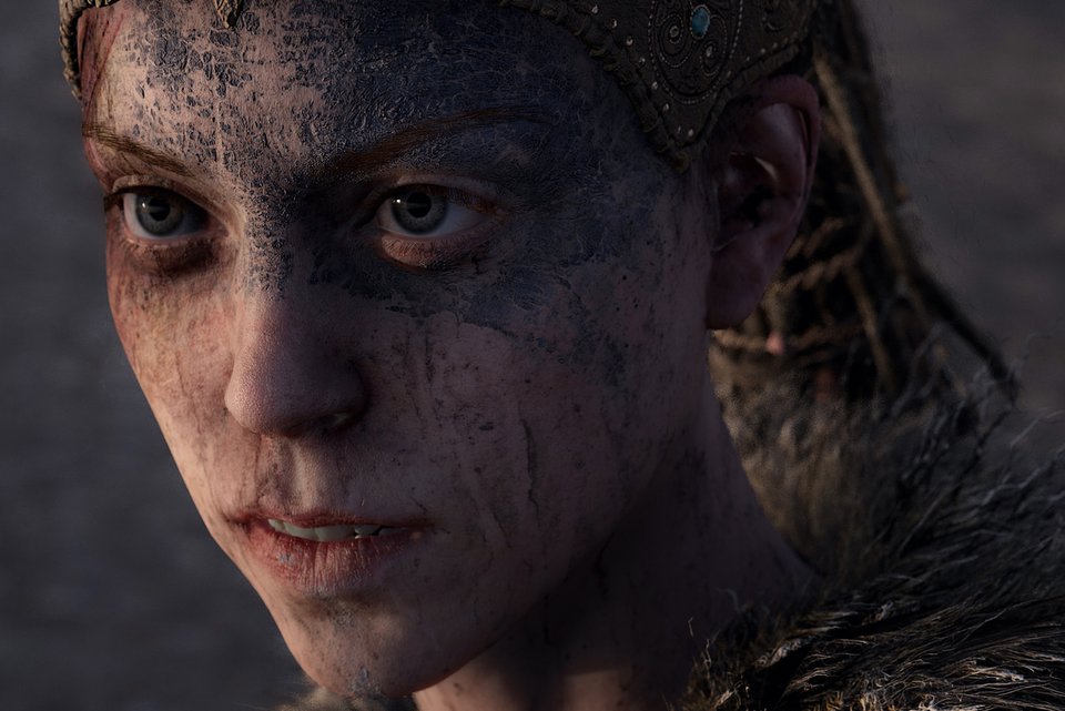 Die junge keltische Kriegerin Senua aus dem Videospiel Hellblade aus dem Jahr 2017