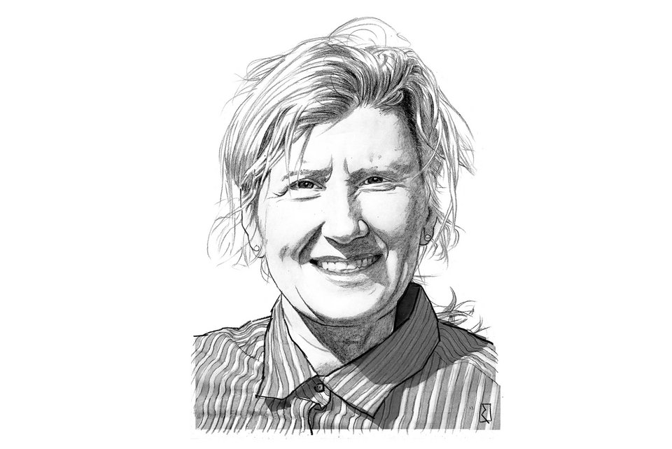 Die Illustration zeigt das Porträt der Professorin für Pflegewissenschaft und Vorsitzenden des Berliner Instituts für gesundheitliche Arbeit, Ingrid Kollak