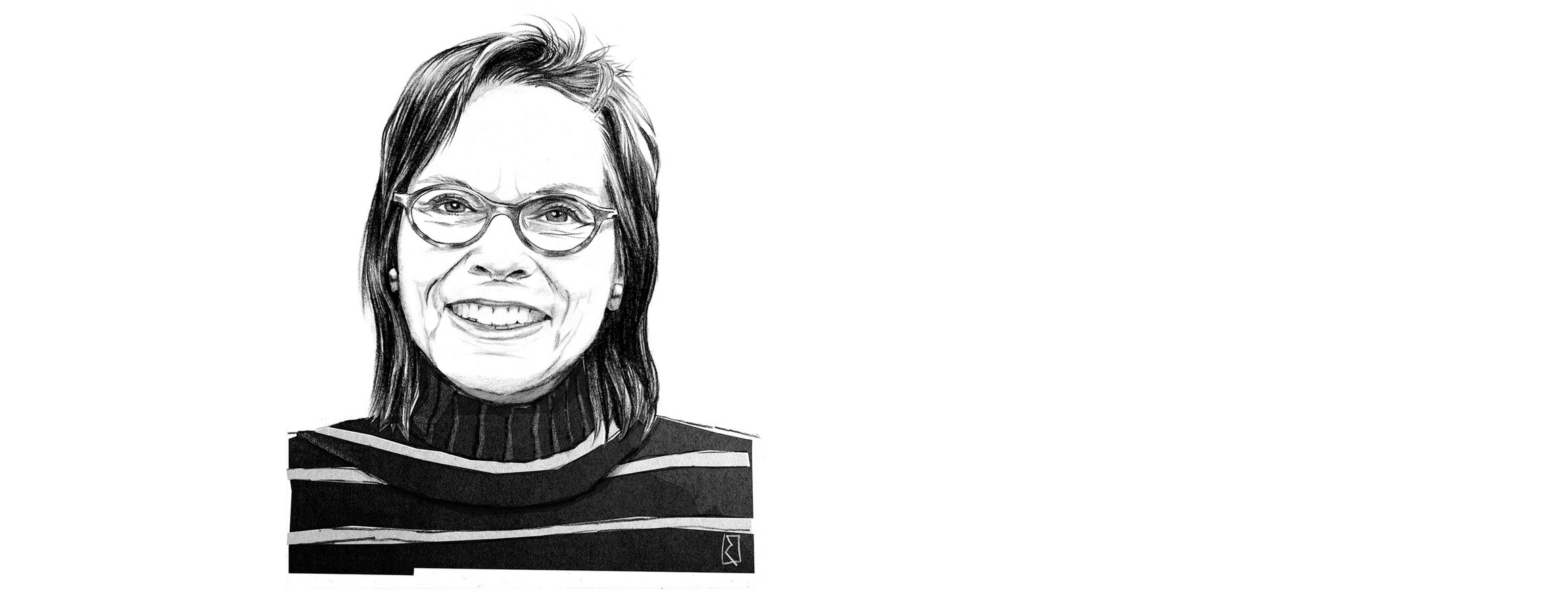 Die Illustration zeigt die Schulleiterin einer Grundschule und Lehrbeauftragte im Fachbereicht Erziehungswissenschaften an der Uni Hamburg, Dr. Beate Letschert-Grabbe