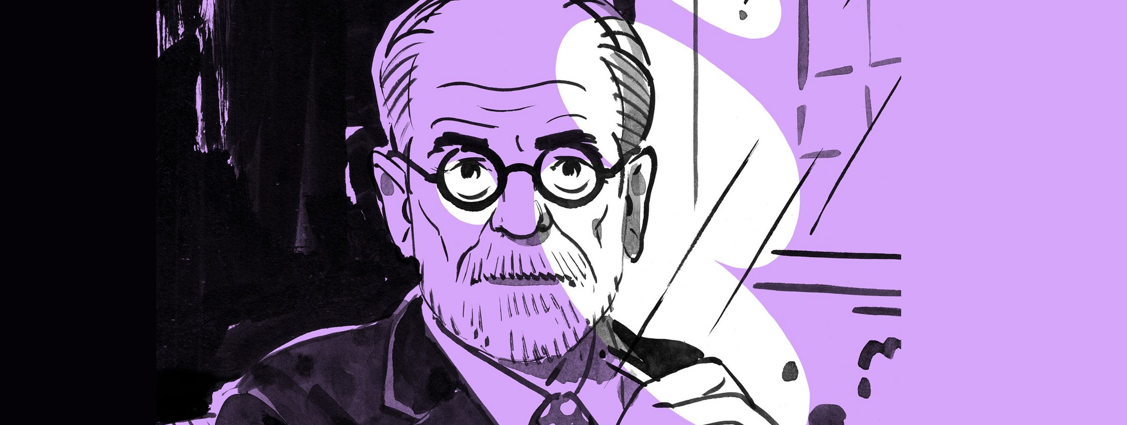 Die Illustration zeigt Sigmund Freud