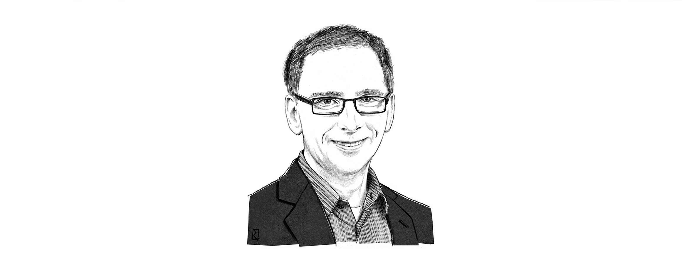 Die Illustration zeigt den Philosophen David Lauer, der findet, dass Empathie zur Verkaufsmethode verkommt